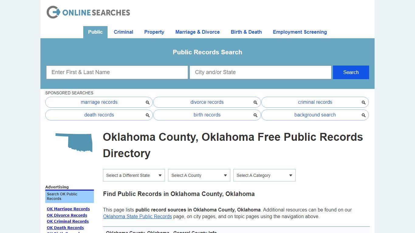 Oklahoma County, Oklahoma Free Public Records Directory